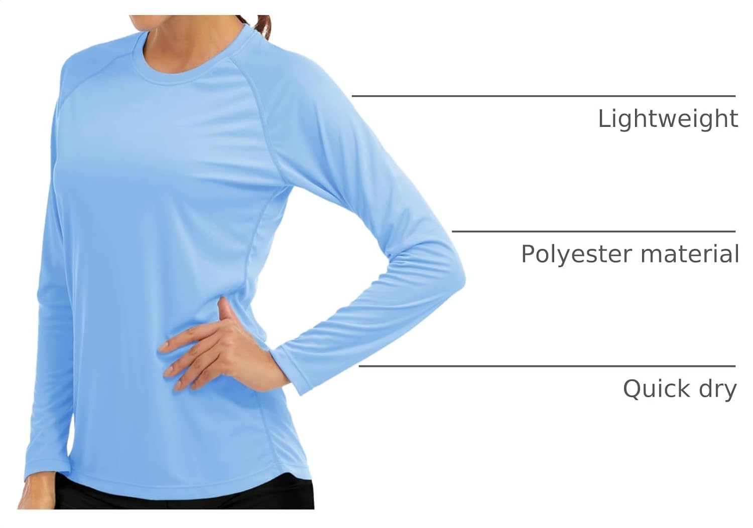 MAGCOMSEN Women's Long Sleeve Shirts UPF 50+ Sun Protection Shirts for Hiking Fishing Workout Rash Guard