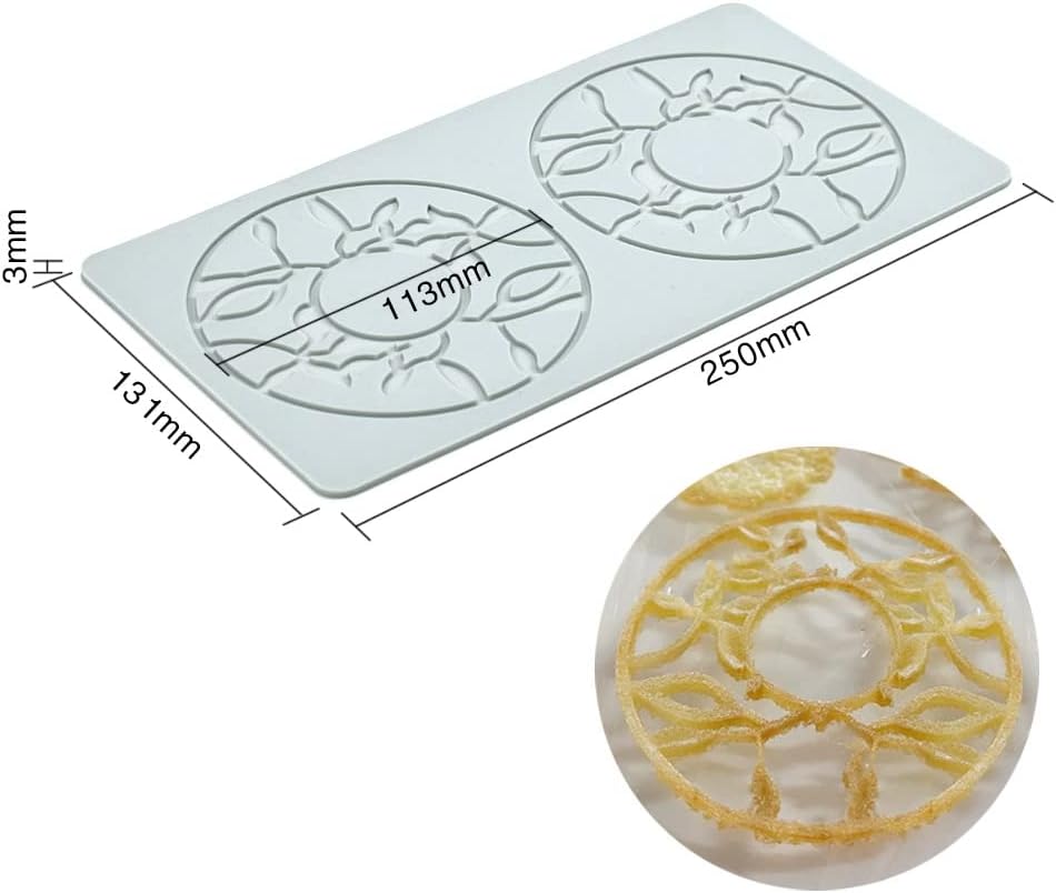 Hollow Leaf Silicone Molds Lover Heart Chocolate Molds Geometry 3D Silicone Mould Chocolate Candy Leaf Mold Sugar Craft Cake Decoration Cupcake Top (Q_Sun_10*5.24 * 0.12inch)
