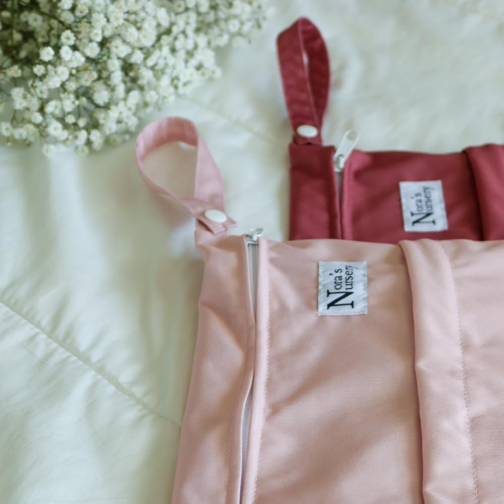 Nora's Nursery Wet Dry Bags with Two Zippered Pockets | 11 x 15 | 2 Pack