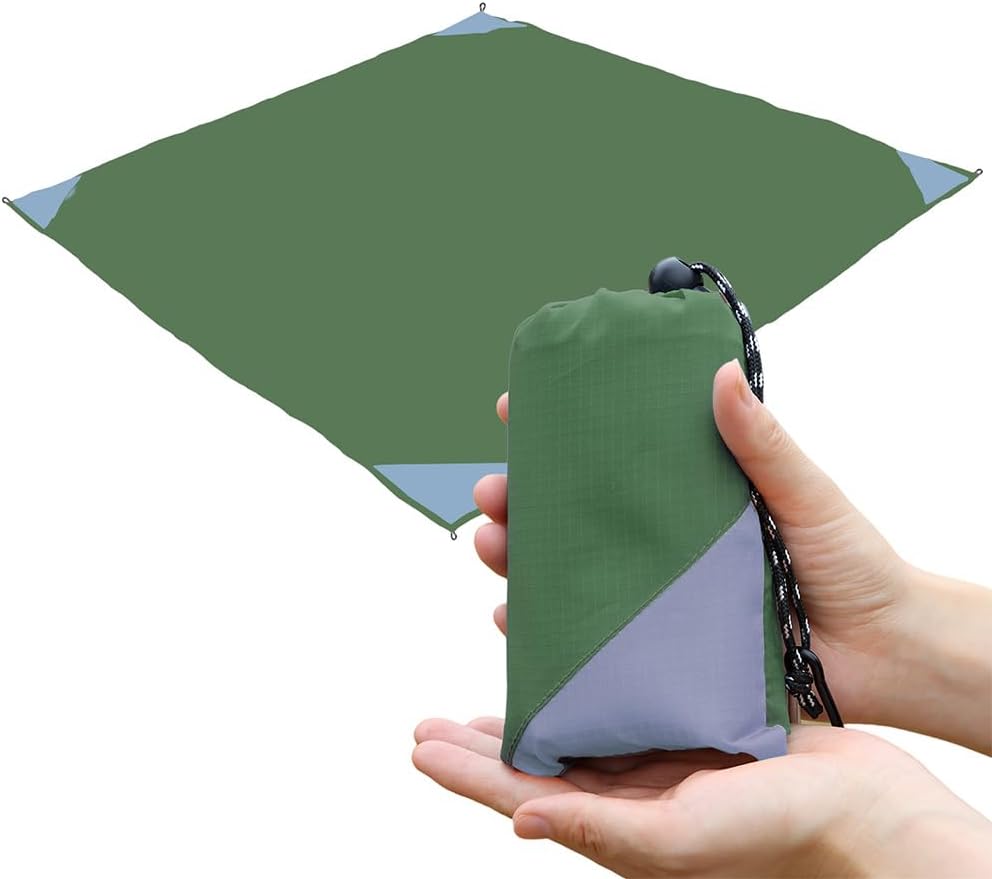Pocket Picnic Blanket, Compact Lightweight Tarp for Camping