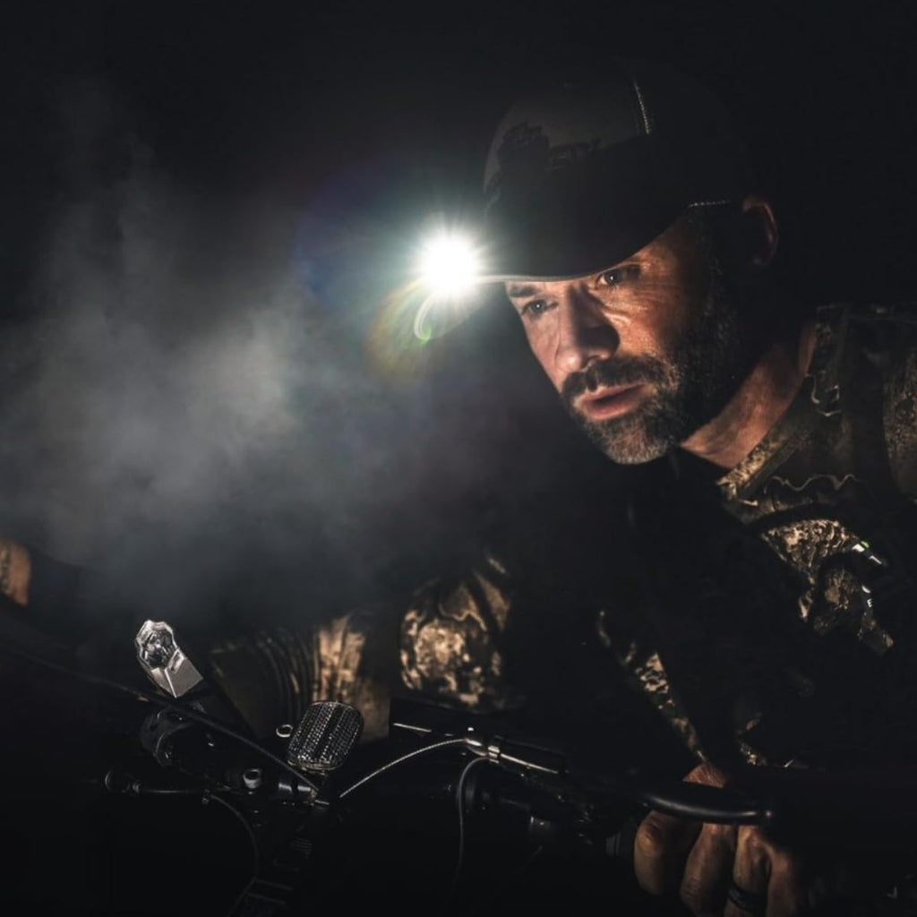 LED Hat Light - POWERCAP Baseball Cap with Light Built in - LED Cap Visor Light with Bright Headlight and IPX4 Rating