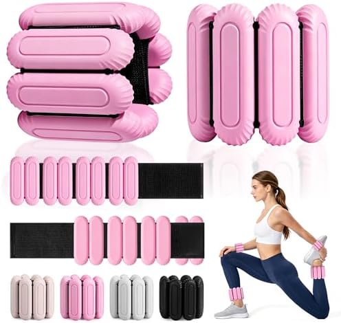 Wrist Weights for Women & Men, 2lb Silicone Wrist Ankle Weights