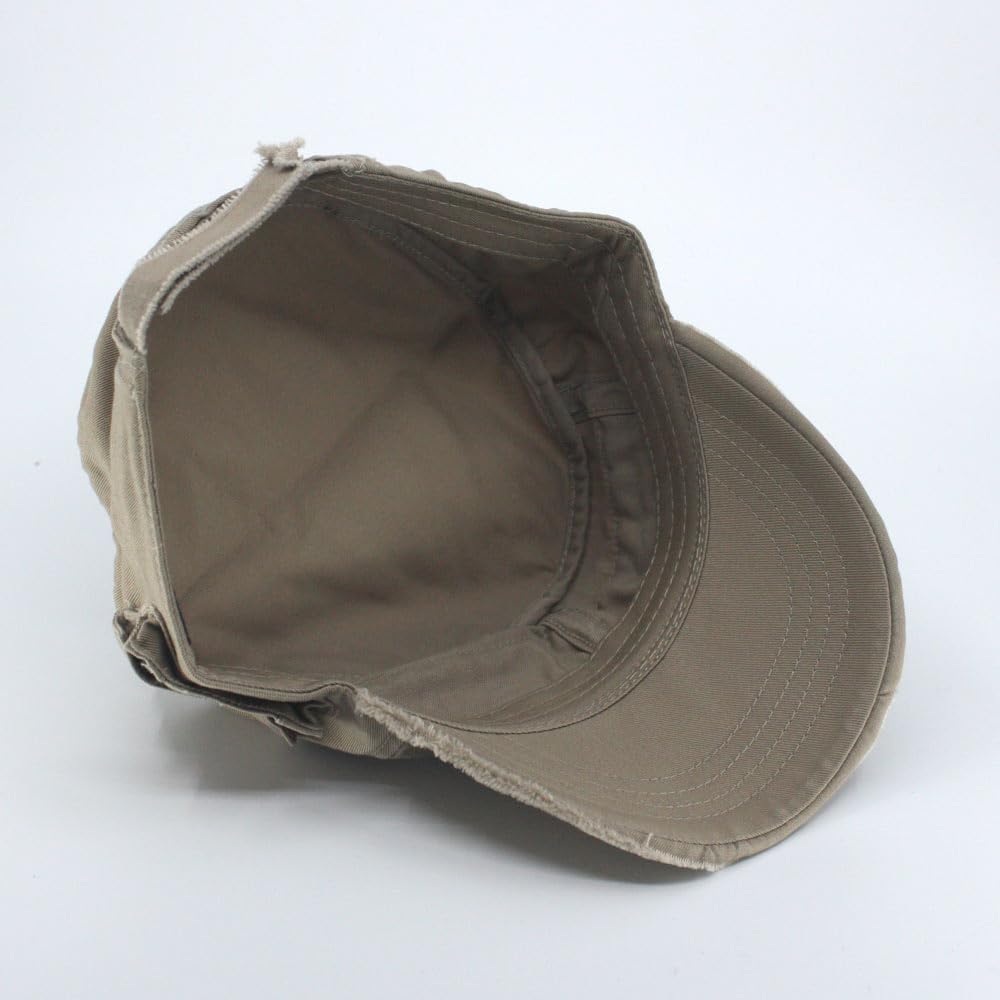 The Vintage Year Washed Cotton Distressed Cadet Hat - Tactical Military Baseball Cap for Men & Women, Outdoor Casual Wear