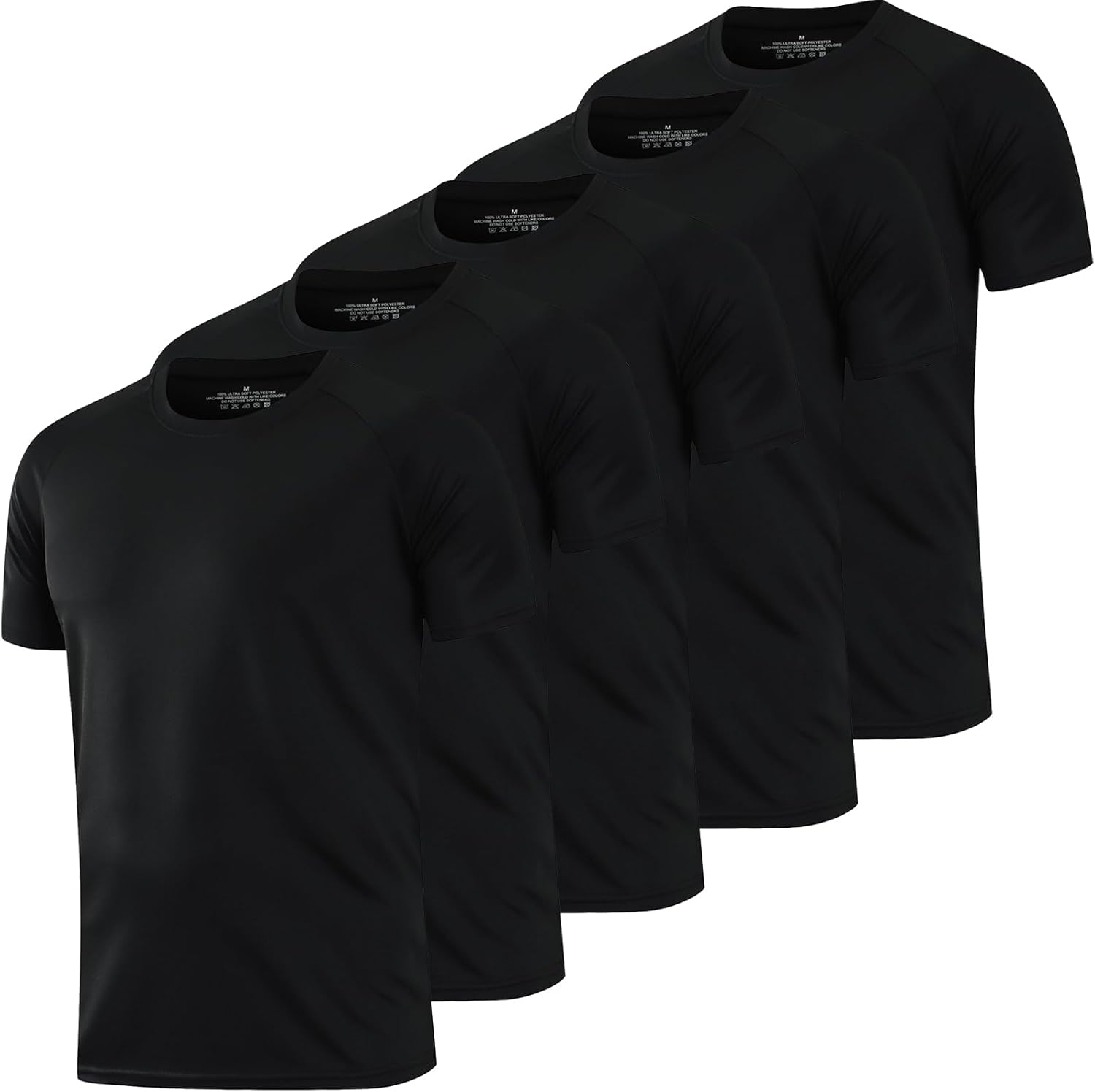 HovSiyla 1/5 Pack Running Shirts Men Sport Tops Dry Fit Gym Wicking Athletic T Shirts Breathable Cool Workout Shirts