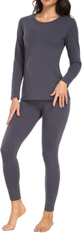 wirarpa Women's Cotton Thermal Underwear Set Long Johns Base Layer Set