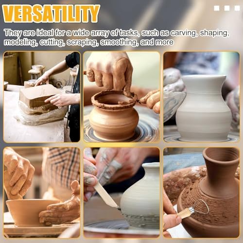 Leriton 40 Pcs Pottery Clay Tools Kit Sculpting Clay Tool Carving Kit