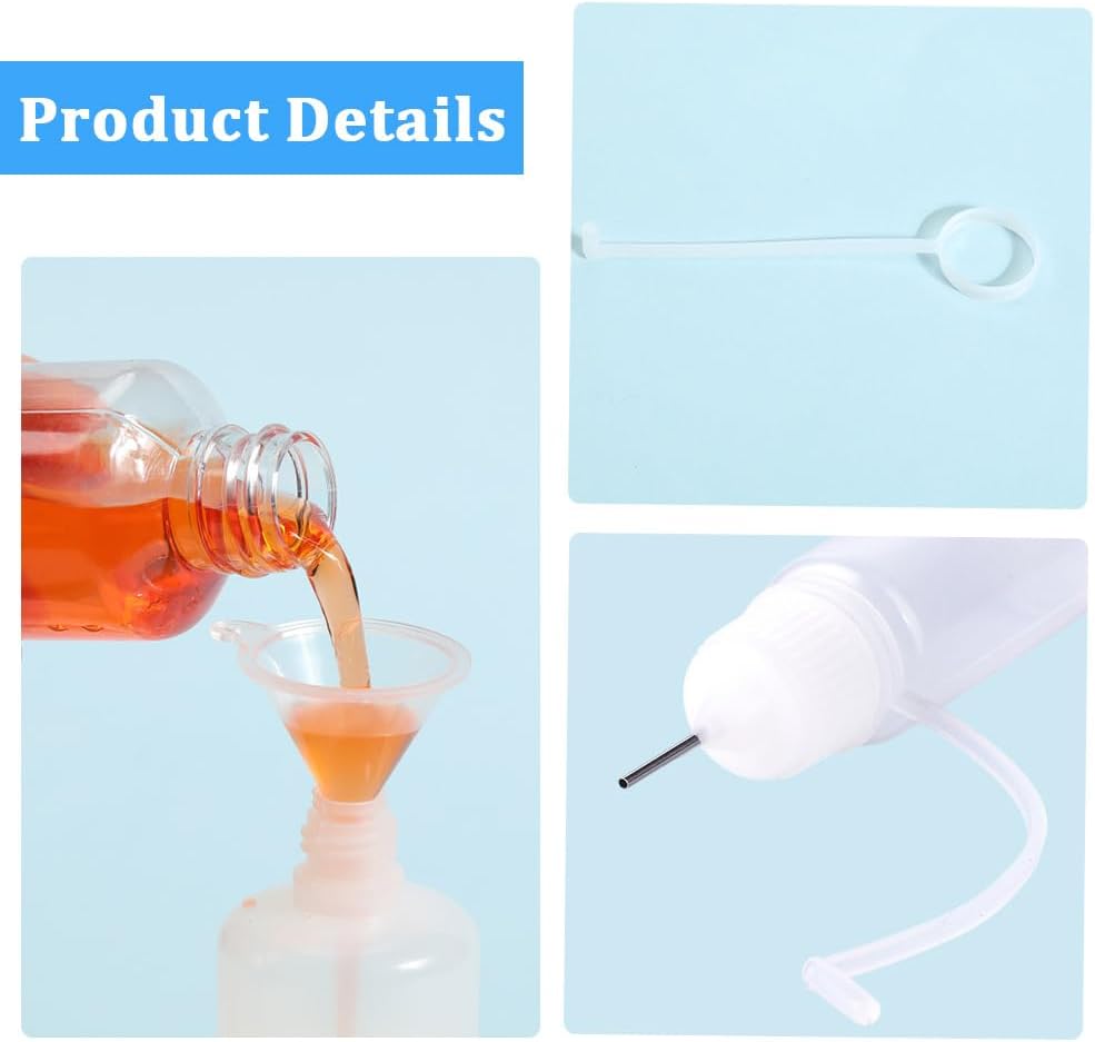 GORGECRAFT 10PCS 10ML Precision Needle Tip Applicator Bottle Translucent Plastic Squeeze Glue Dropper Bottles with Metal Fine Tip for Ink Liquid DIY Paper Quilling Craft Acrylic Painting (Orange)