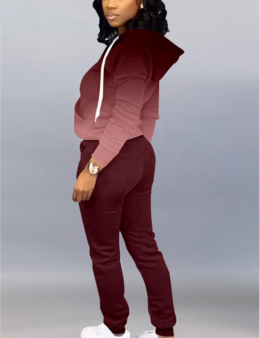 Mrskoala Two Piece Outfits for Women Tracksuit Sweat Suits Workout Sets Loungewear with Pocket