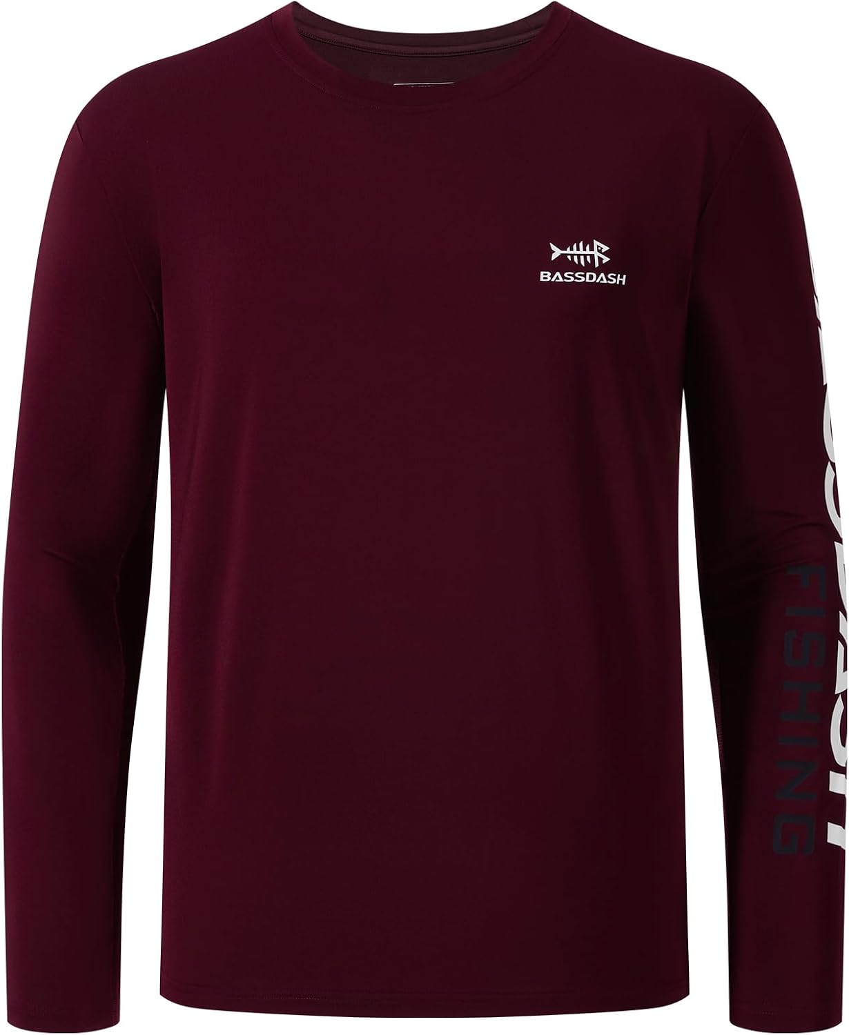 BASSDASH Fishing T Shirts for Men UV Sun Protection UPF 50+ Long Sleeve Tee T-Shirt