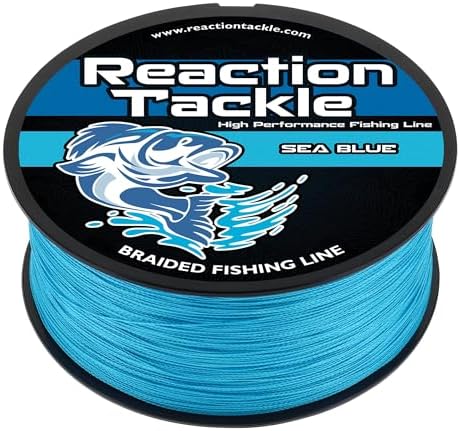 Reaction Tackle Braided Fishing Line - Pro Grade Power Performance for Saltwater or Freshwater Fish - Colored Fishing Line Braid for Extra Visibility
