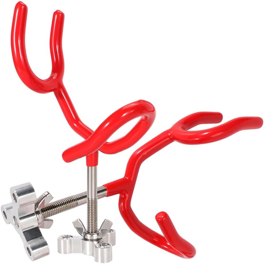 4pcs Sure Grip Steel Boat Rod Holder 20 Degree PVC Coated Steel Wire Fishing Pole Holder (Red)