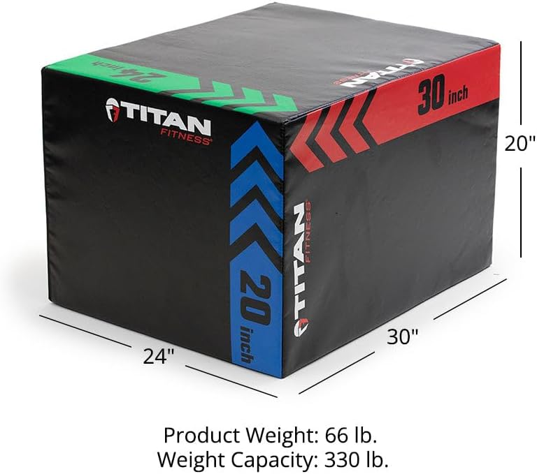 Titan Fitness 3-in-1 Heavy Foam Plyometric Jump Box