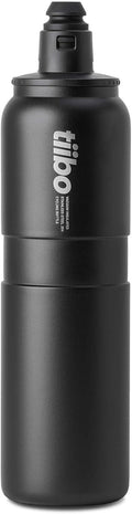 tiibo Vacuum Insulated Stainless Steel Bike Water Bottle, Black, 23OZ