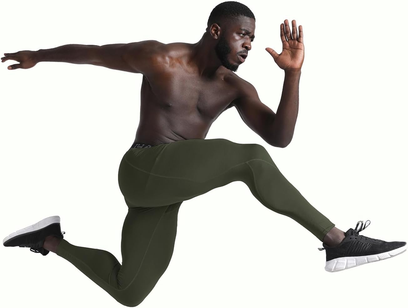 BUYJYA 3 or 5 Pack Men's Compression Pants Base Layer Tights Leggings