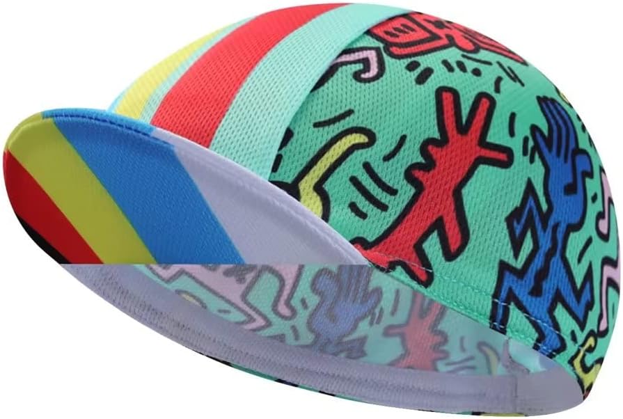 Funny Cycling Cap - Polyester Cartoon Cycling Hat-Under Helmet - Cycling Helmet Liner Breathable&Sweat Uptake