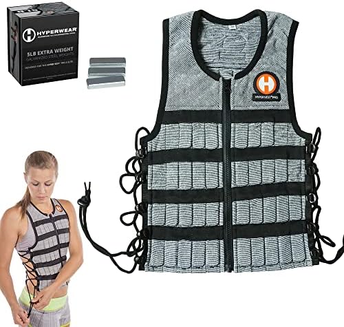 Hyperwear Hyper Vest PRO Adjustable Weighted Vest for Men and Women — Running, Walking, HIIT, Bone Density & Osteoporosis Exercise — No-Bounce Steel Micro-Weights, Slim Fit, Up to 40 lbs
