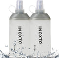INOXTO Soft Flask,Collapsible Soft Water Bottles for Hydration Vests and Running Packs, Soft Flask Running Bottles for Hiking Cycling(250/500 ml) (2 PCS SMALL)