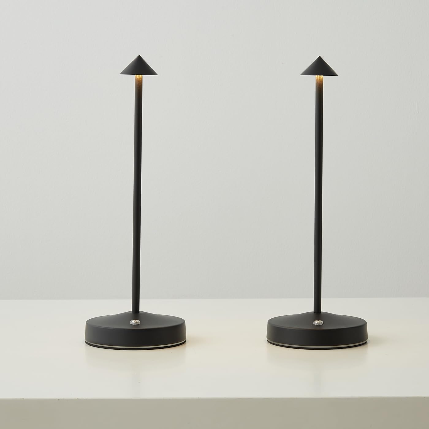 Cordless Table Lamps,Rechargeable Led Touch Bar Lamp, Portable Battery Desk Lamp,2 Level Brightness Dimmable Night Light,Minimalist Design, for Living Room/Restaurant/Couple Dinner/(Black)