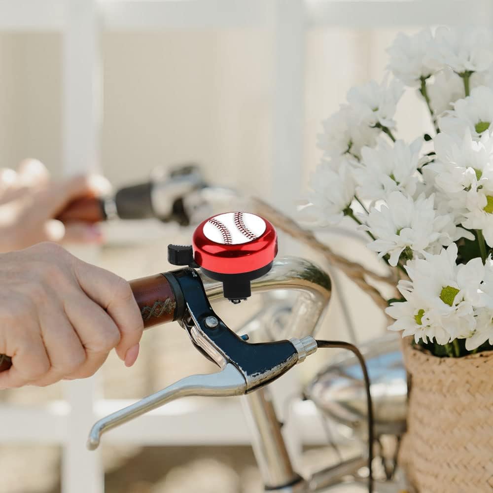 WIRESTER Cute Aluminum Round Bike Bell, Classic Ring Bicycle Bell, Bike Accessories Bell Ring for Adults Kids Girls Boys (Black, Red, Blue, Purple)