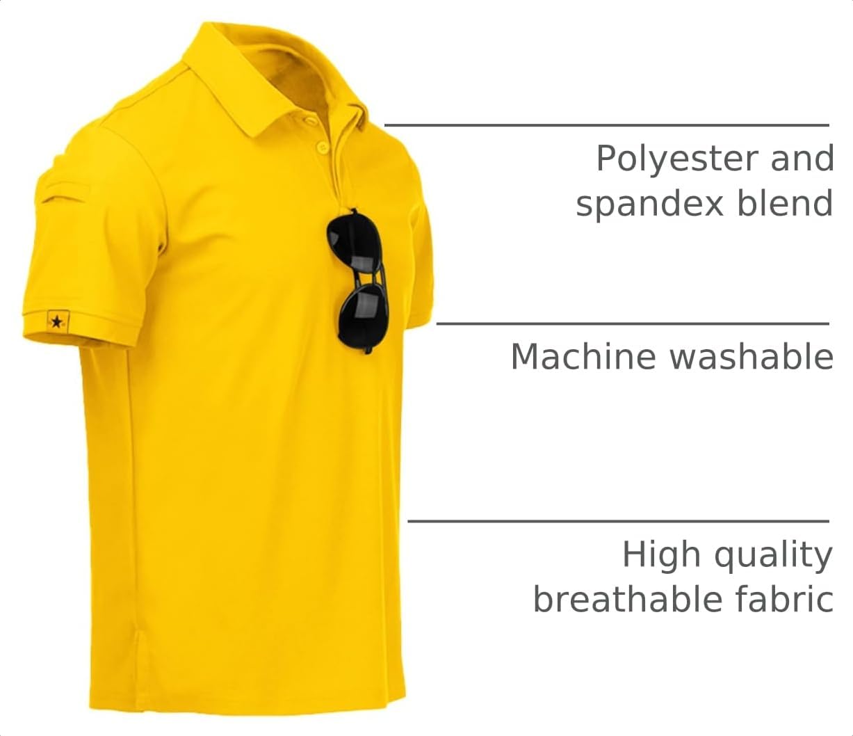 SCODI Mens Polo Shirts Short Sleeve Athletic Casual Golf Collared T-Shirt