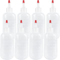 8 Pack 8 Ounce Plastic Squeeze Bottles With Caps Plastic Small Dispensing Bottles Crafts, Art, Glue, Kitchen