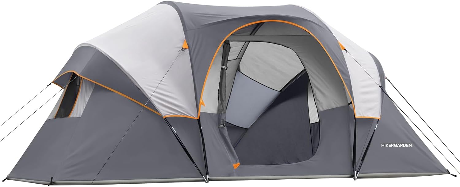 HIKERGARDEN 10 Person Tents for Camping Family Outdoor Dome Tent