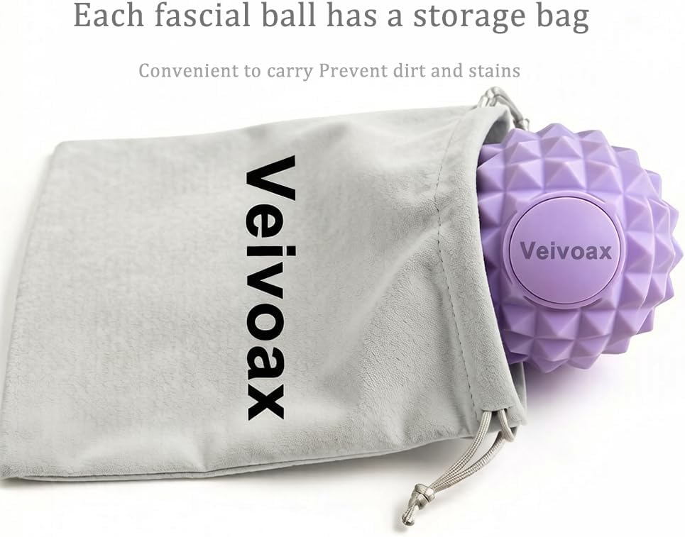 Massage Lacrosse Ball for Trigger Point Therapy Deep Tissue Massage Myofascial Release Fascia Ball for Muscle Recovery Back Neck Shoulders