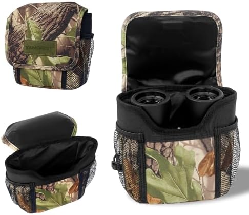 Universal Binocular Case, Binocular Harness for Hunting Case with Adjustable Shoulder Straps 2 Mesh Pockets for Hiking, Hunting, Backpacking, Outdoor Travel