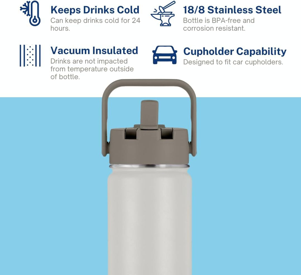 HydroBottle | Stainless Steel Filtered Water Bottle, 24 oz | BPA-Free, Removes Lead, Chlorine, Arsenic, VOCs | Filter Lasts 3 Months, Replaces 568 Plastic Bottles (Foam)