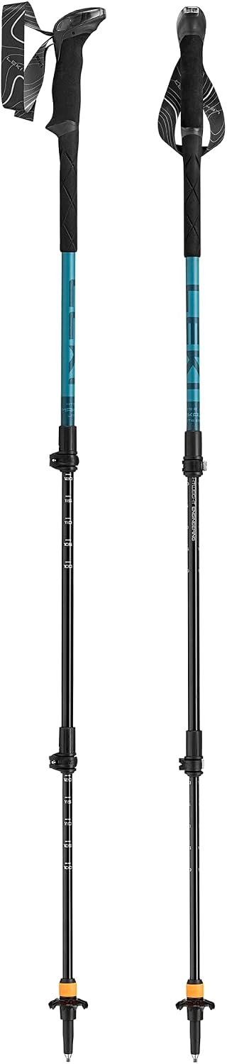 LEKI Makalu Lite AS Trekking Poles | Aluminum, Adjustable, Collapsible, Lightweight Hiking Sticks, Anti-Shock Performance