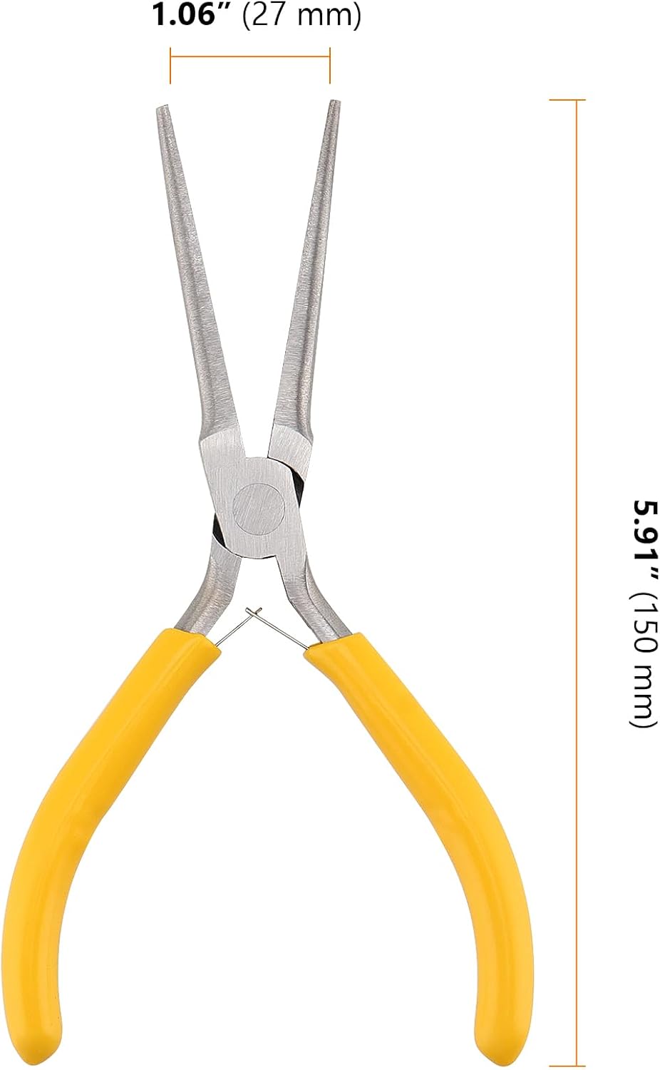 SEUNMUK 10 Pack 6 Inch Long Needle Nose Pliers Set, Precision Long Nose Pliers with Comfort Grip Handles, Extra Long Needle Nose Pliers for Jewelry Making, Bending Wire and Small Object Gripping