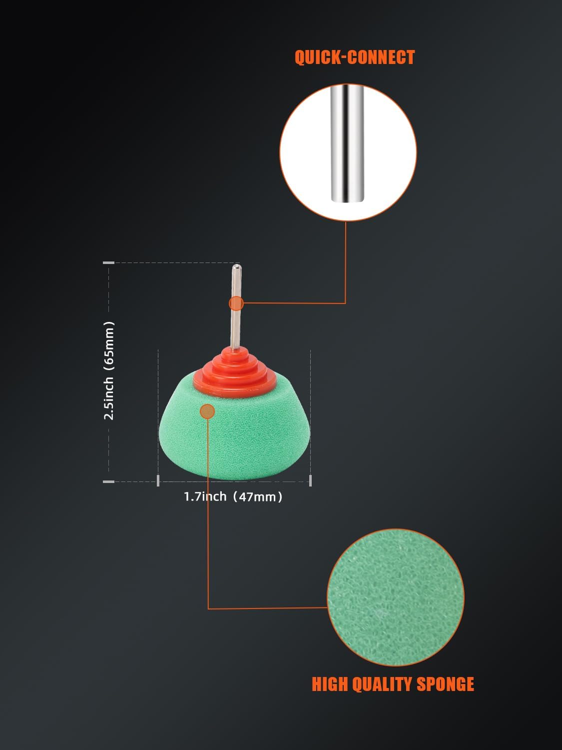 SPTA Mini Buffing Polishing Pads, 15Pcs Car Detail Mini Polisher Foam Pads, Detail Polishing Pads Used on Drill and Rotary Tools, for Small Area Detailing Polishing Waxing, Sealing Glaze