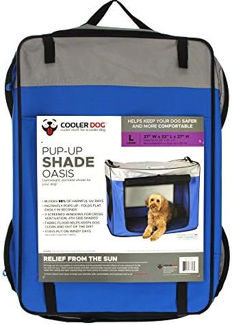 CoolerDog Pop Up Dog Shade Tent – Portable UV Sun Protection Shelter for Large Dogs, Outdoor Beach & Camping Sun Shade (Large)