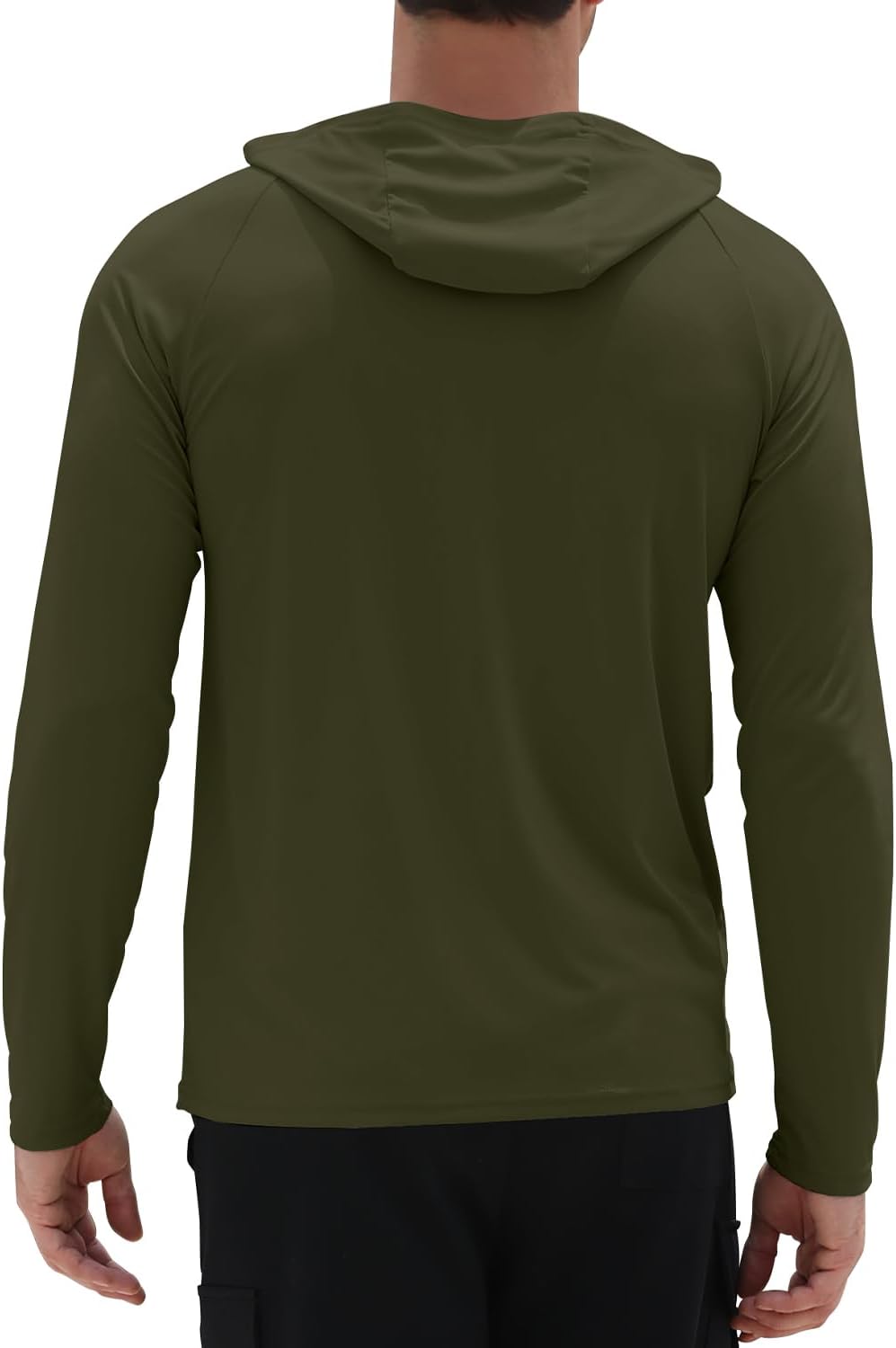 Mens UPF 50+ Sun Hoodie UV Protection Long Sleeve Swimming Rash Guard SPF Quick Dry Fishing Shirt for Outdoor Sports