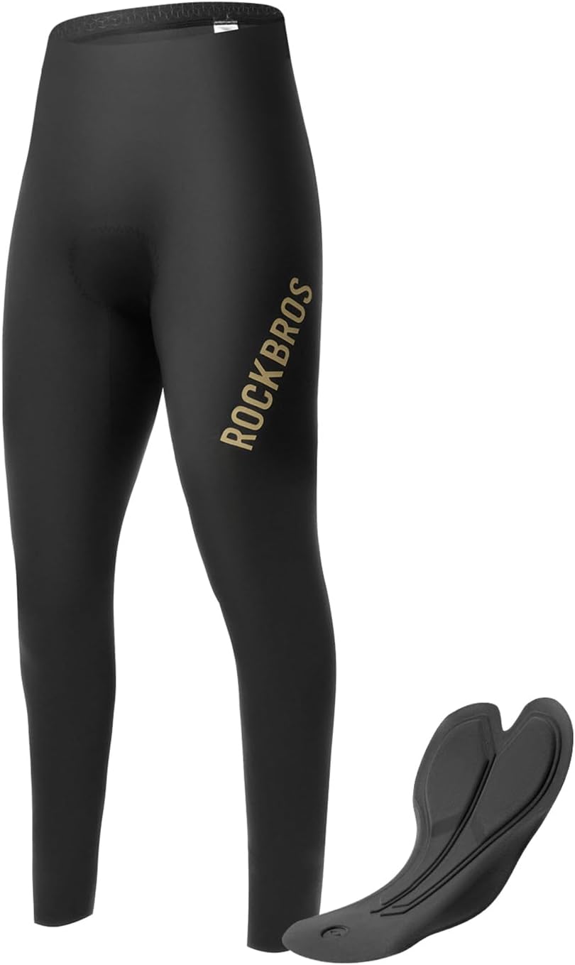 ROCKBROS Men's Padded Cycling Pants 4D Chamois Bike Tights Road MTB