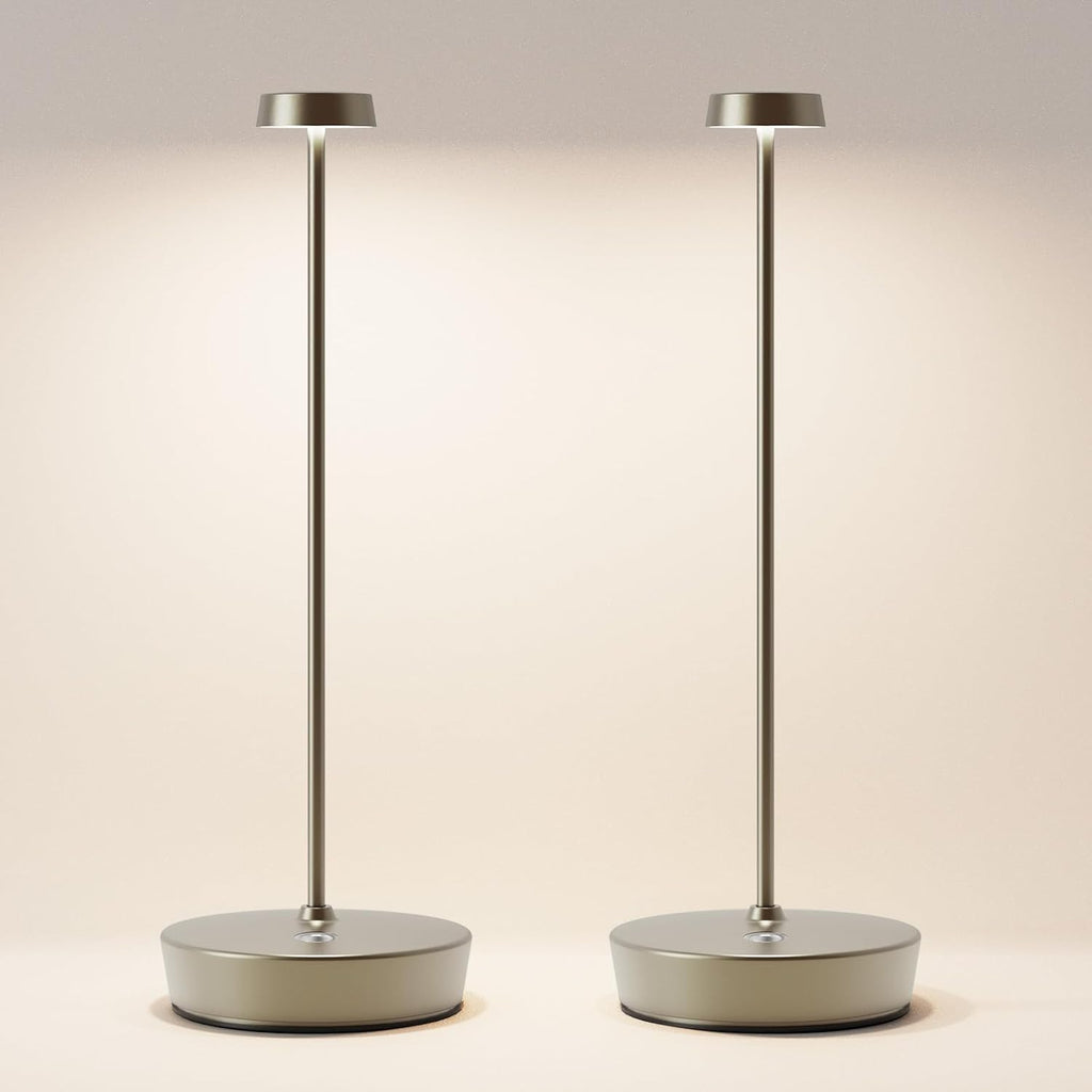 2 Pack Rechargeable Cordless Table Lamp, 6000mAh Battery Table Light