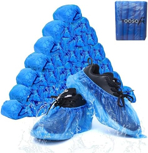 TOOSOFt Shoe Covers Disposable Non Slip Plastic Pack of 300 (150 Pairs)