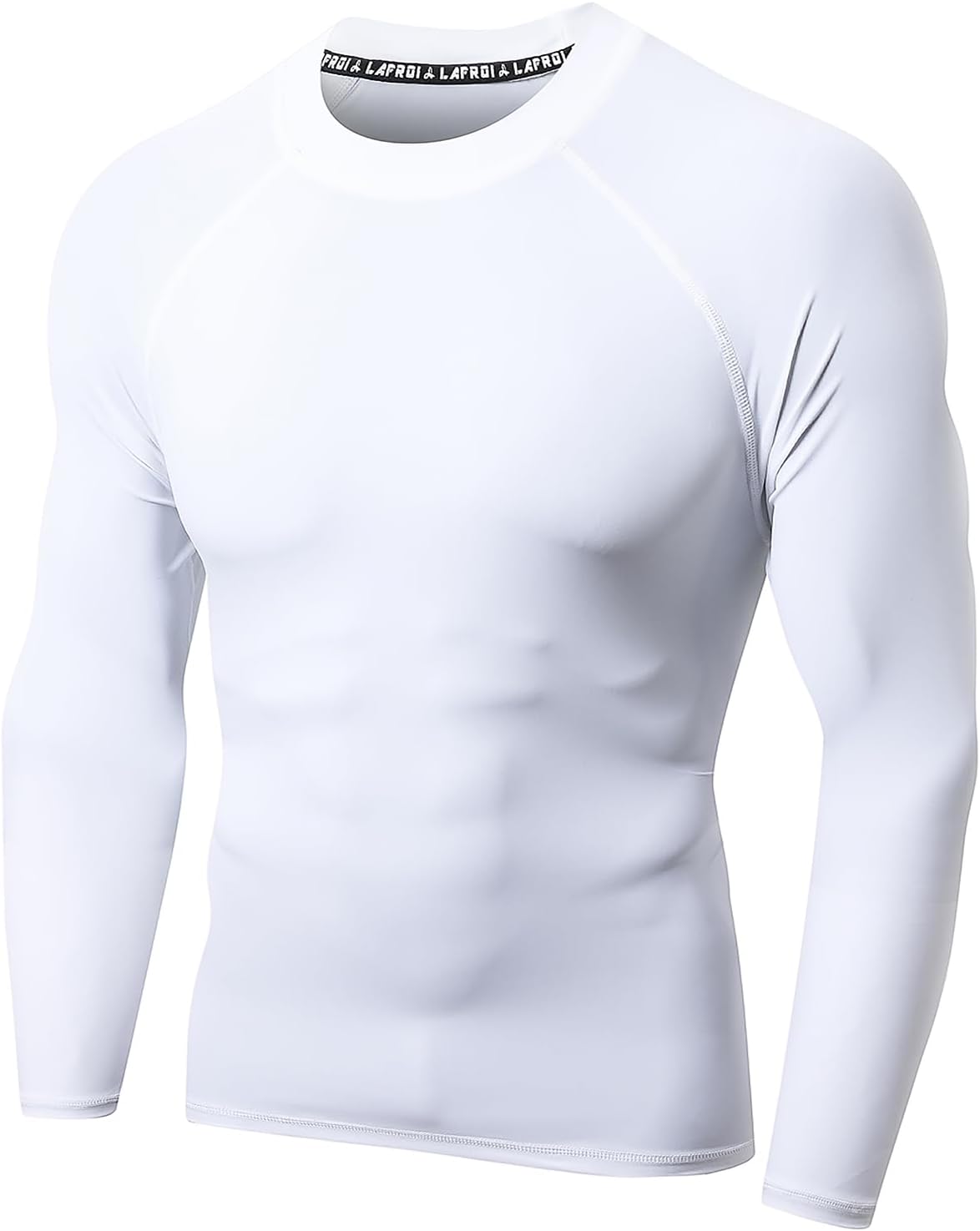 LAFROI Men's UPF 50+ BJJ Rash Guard Sun Protection Swim Shirt Long Sleeve