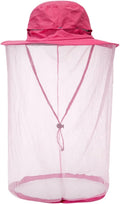 Fishing Hat Sun Protection Hat Mosquito Head Net for Outdoors Bucket Hat with Hidden Net Mesh