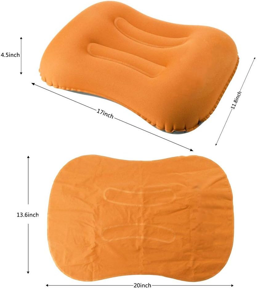 Ultralight Inflatable Camping Pillows - Compressible, Compact, Inflatable, Comfortable, Ergonomic Pillow for Neck & Lumbar Support While Camping,Backpacking,Hiking