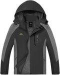 TEZO Mens Rain Jacket Waterproof with Hooded Hiking Coat Lightweight Windbreaker
