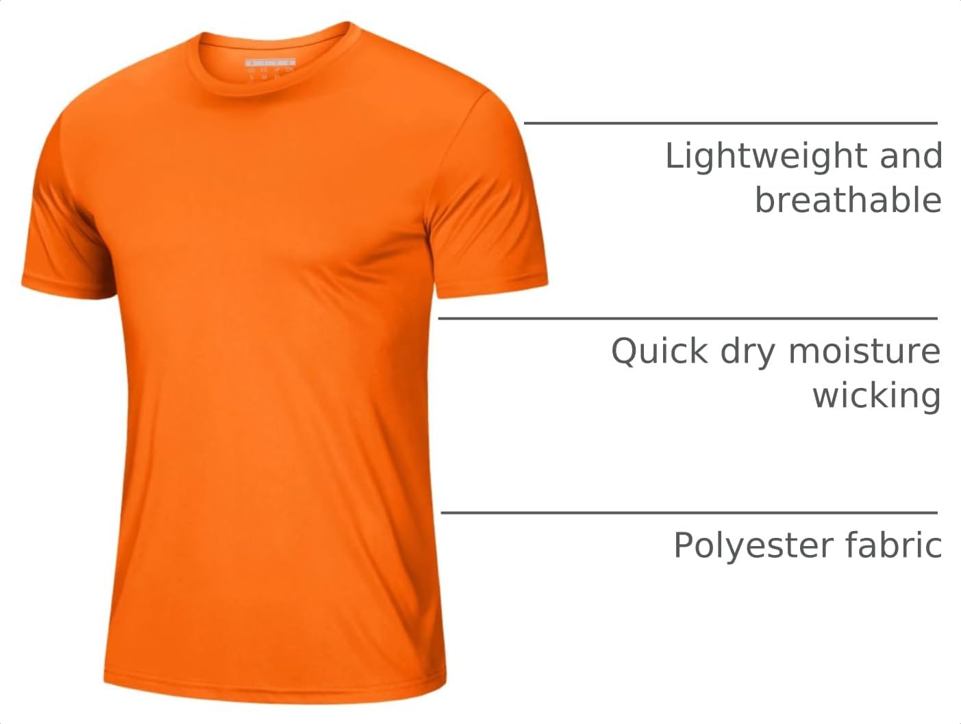 MAGCOMSEN Men's Short Sleeve UPF 50+ T-Shirt Quick Dry Workout Athletic Running Swim Tops Tee Rash Guard Performance Shirts