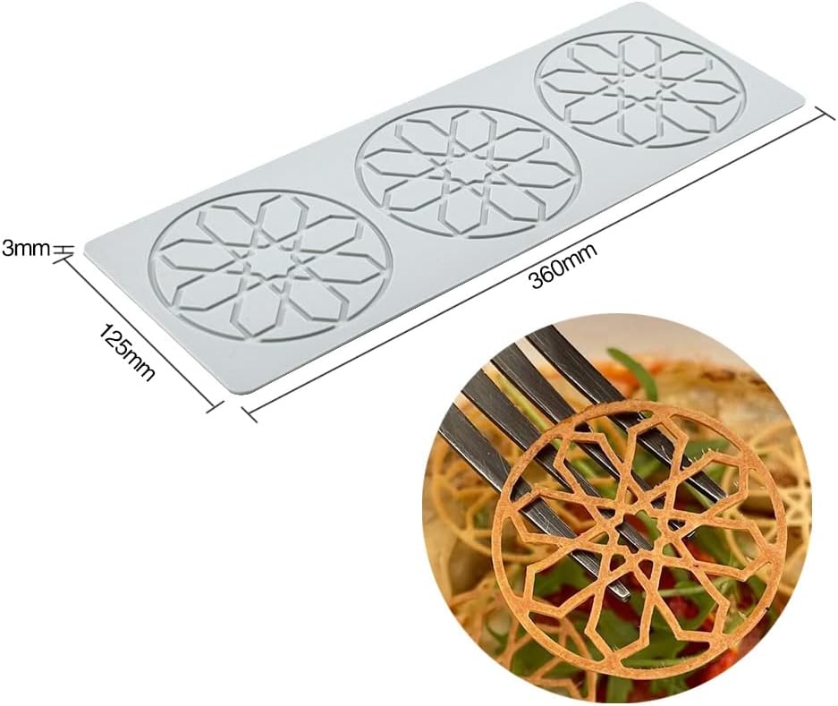 Hollow Leaf Silicone Molds Lover Heart Chocolate Molds Geometry 3D Silicone Mould Chocolate Candy Leaf Mold Sugar Craft Cake Decoration Cupcake Top (K_Geometry_14.4 * 5 * 0.12inch)