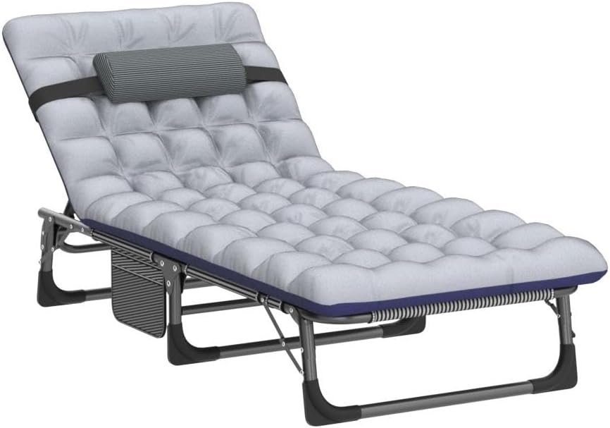 LILYPELLE Portable Folding Camping Cot with Mattress and Pillow for Adults