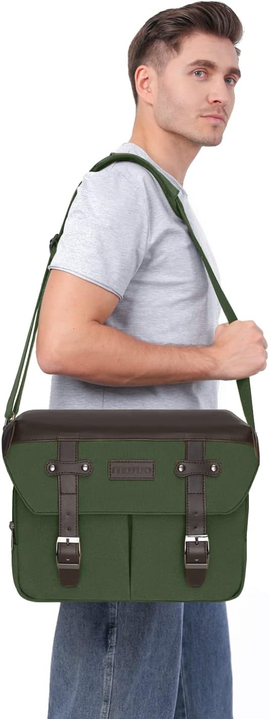 MOSISO Camera Case Crossbody Shoulder Messenger Photography Bag, Army Green