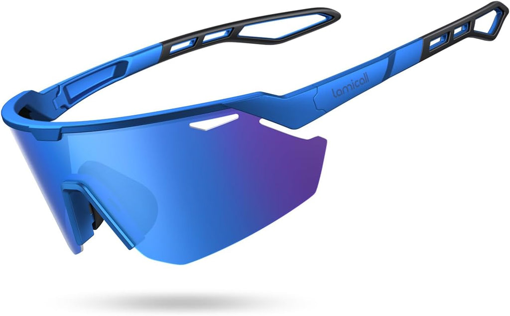 Lamicall 24g Polarized Sports Sunglasses for Men Women - UV400 Protection Sun Glasses for Baseball Running Cycling Fishing