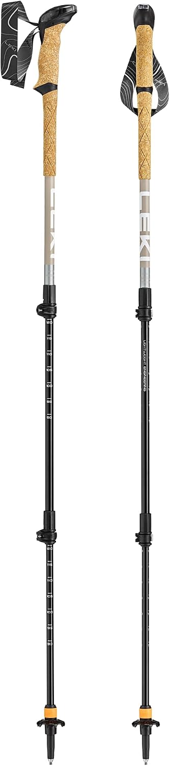 LEKI Makalu Lite AS Trekking Poles | Aluminum, Adjustable, Collapsible, Lightweight Hiking Sticks, Anti-Shock Performance