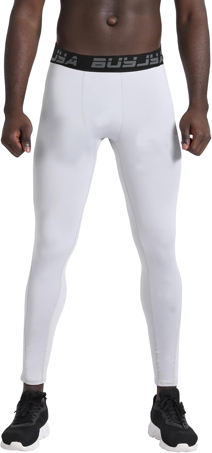 BUYJYA 3 or 5 Pack Men's Compression Pants Base Layer Tights Leggings