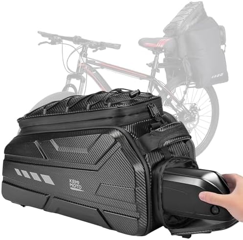 KEMIMOTO Ebike Rear Bike Rack Bags 40L, EVA Hard Shell Bag