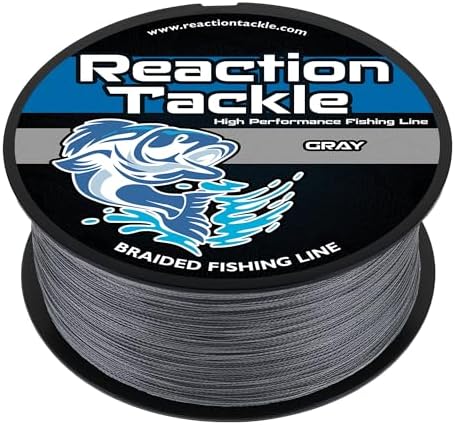 Reaction Tackle Braided Fishing Line - Pro Grade Power Performance for Saltwater or Freshwater Fish - Colored Fishing Line Braid for Extra Visibility